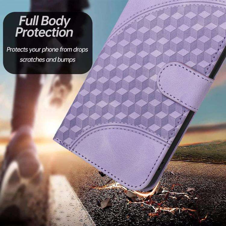For TCL 60R 5G YX0060 Elephant Head Embossed Phone Leather Case with Lanyard(Light Purple)