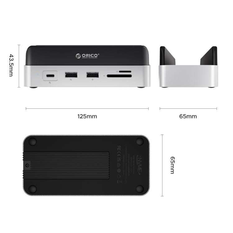 ORICO VS10 Mini Dock Desktop Expansion Multi-function Holder for Mac Mini 2024, without Memory(Si...