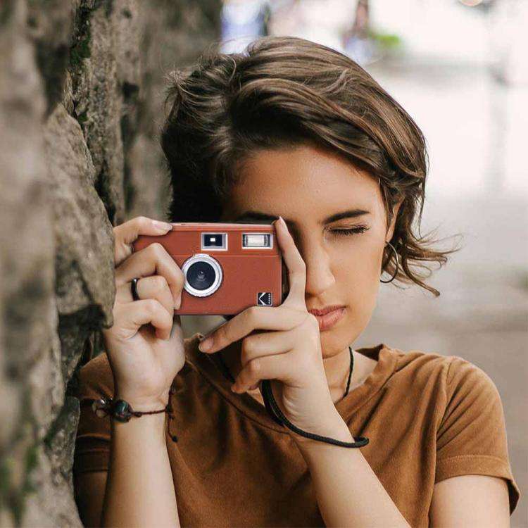 For Kodak EKTAR H35 Litchi Texture Soft Silicone Protective Case(Green)