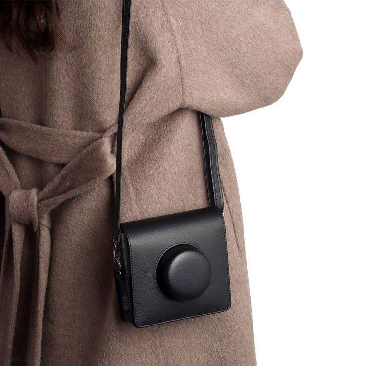 For FUJIFILM instax WIDE Evo Full Body Leather Camera Case Bag with Strap(Brown)