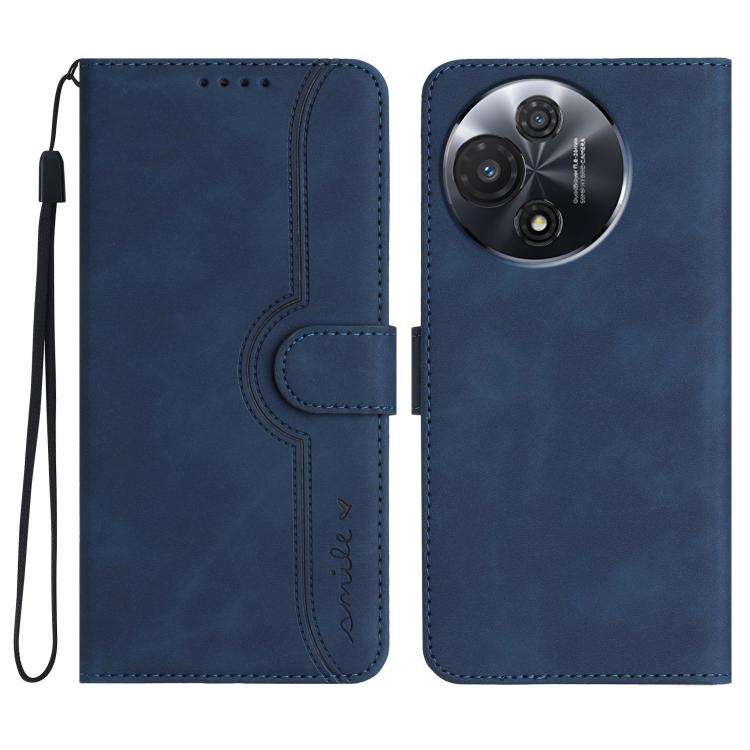For TCL 60R 5G Heart Pattern Skin Feel Leather Phone Case(Royal Blue)
