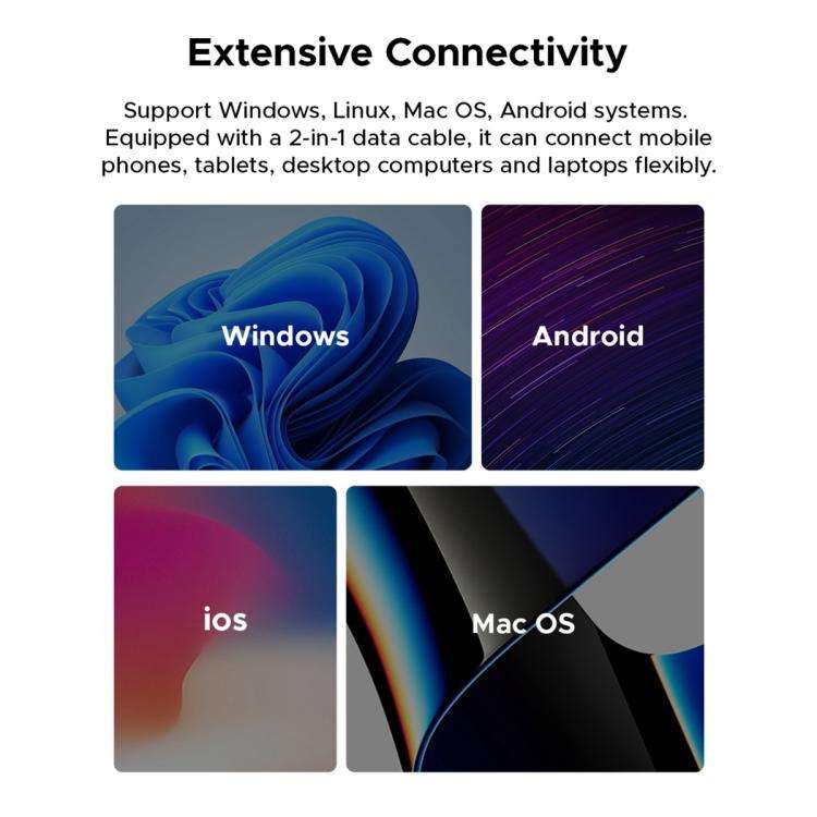 ORICO-H5 2.5 inch Mondrian-Inspired Portable Type-C External SSD, Memory:4TB