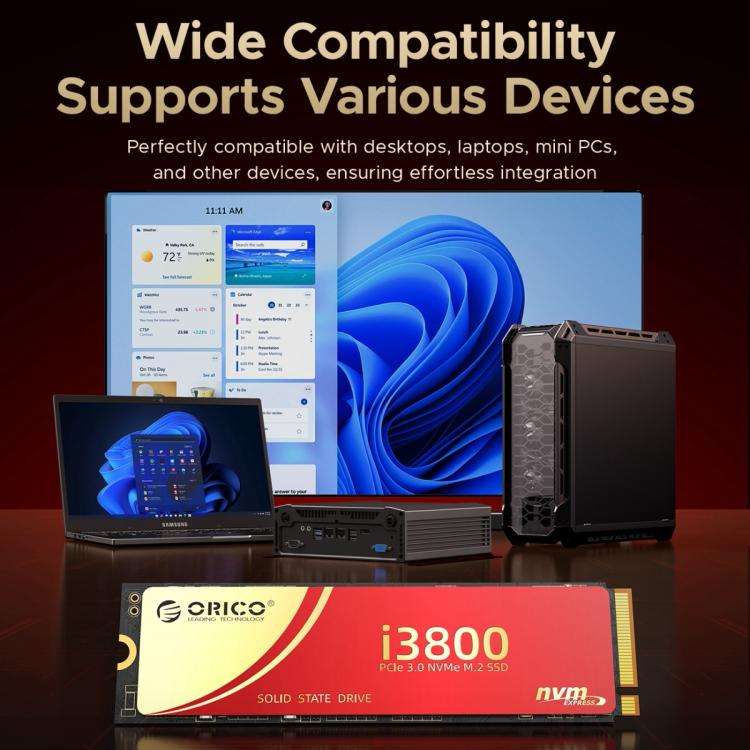 ORICO-i3800 M.2 NVME 2280 SSD, Memory:2TB