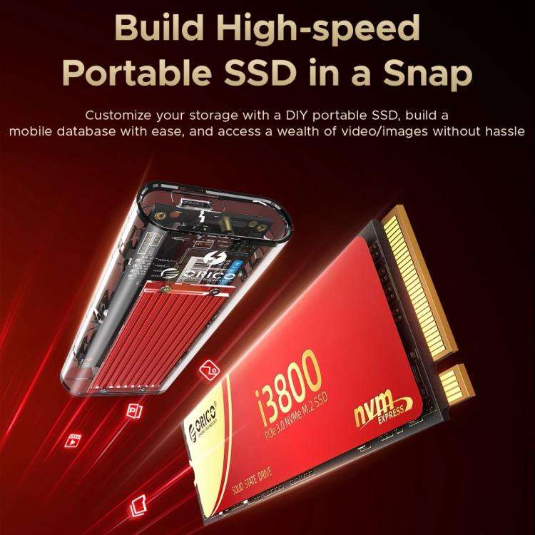 ORICO-i3800 M.2 NVME 2280 SSD, Memory:2TB