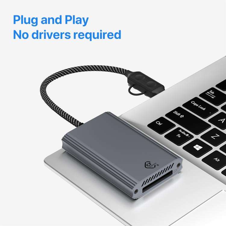 Type-C / USB to CFexpress Type-B Card Reader(Grey)
