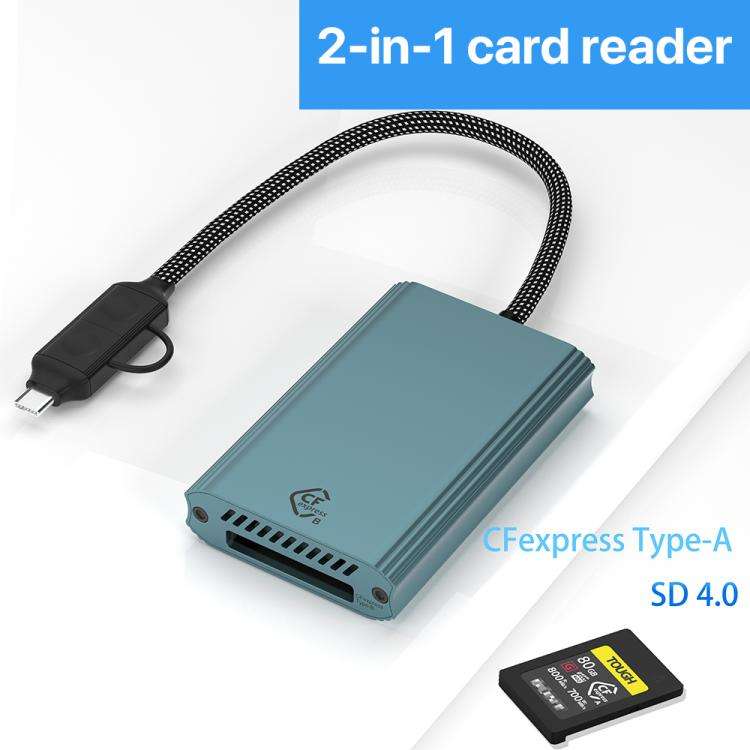 Type-C / USB to CFexpress Type-B Card Reader(Green)