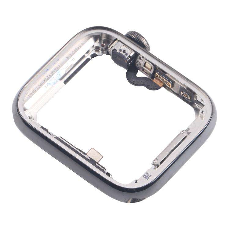 For Apple Watch Series 4 44mm LTE Graphite Steel Middle Frame Bezel Plate with Crown Spin Axis Fl...