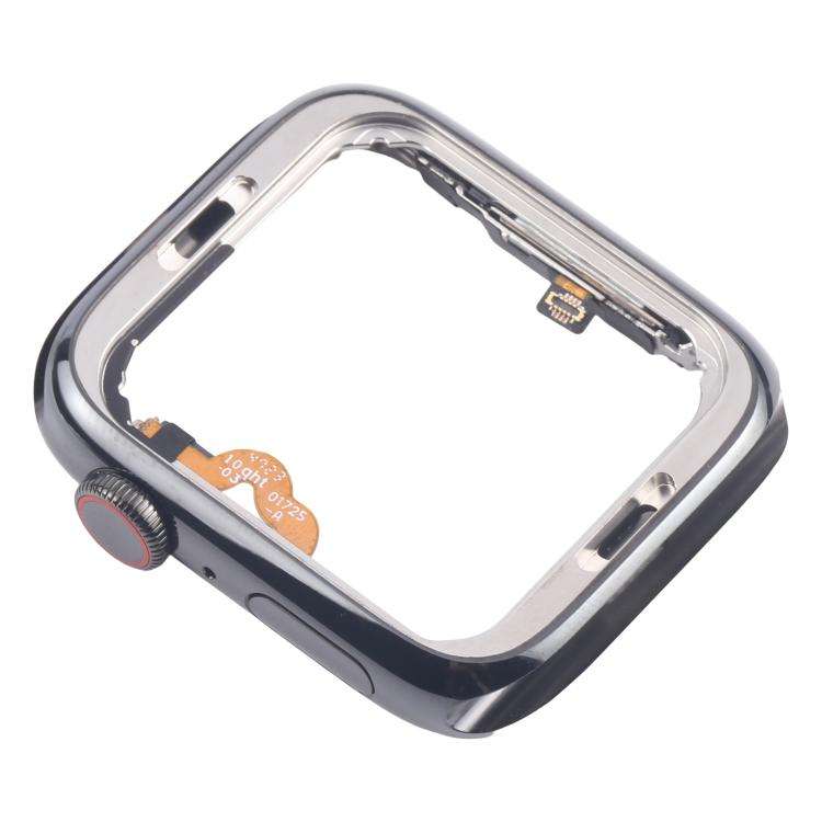 For Apple Watch Series 4 44mm LTE Graphite Steel Middle Frame Bezel Plate with Crown Spin Axis Fl...