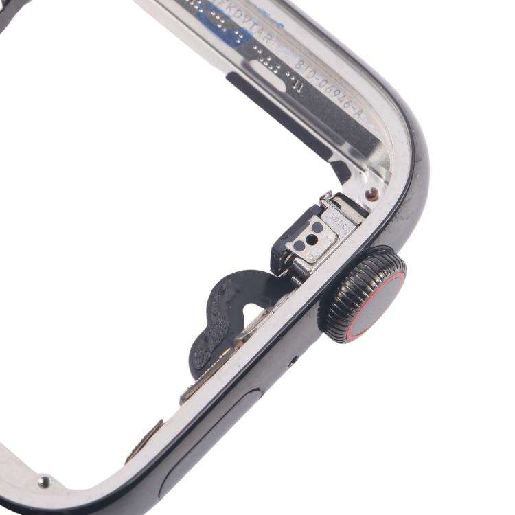 For Apple Watch Series 4 44mm LTE Graphite Steel Middle Frame Bezel Plate with Crown Spin Axis Fl...