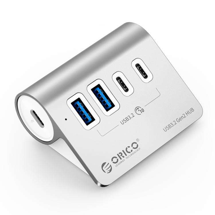 ORICO M3CU2-G2 4 in 1 Type-C to Dual USB and Dual Type-C Port Docking Hub(Silver)