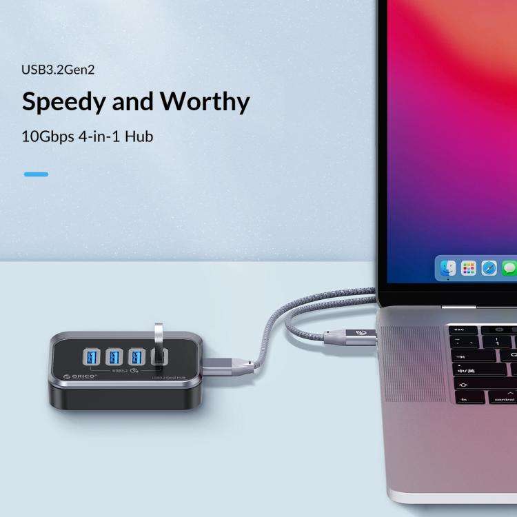 ORICO M32A2C-G2 4 in 1 Type-C to Dual Type-C and Dual USB3.2 Docking Hub(Black)