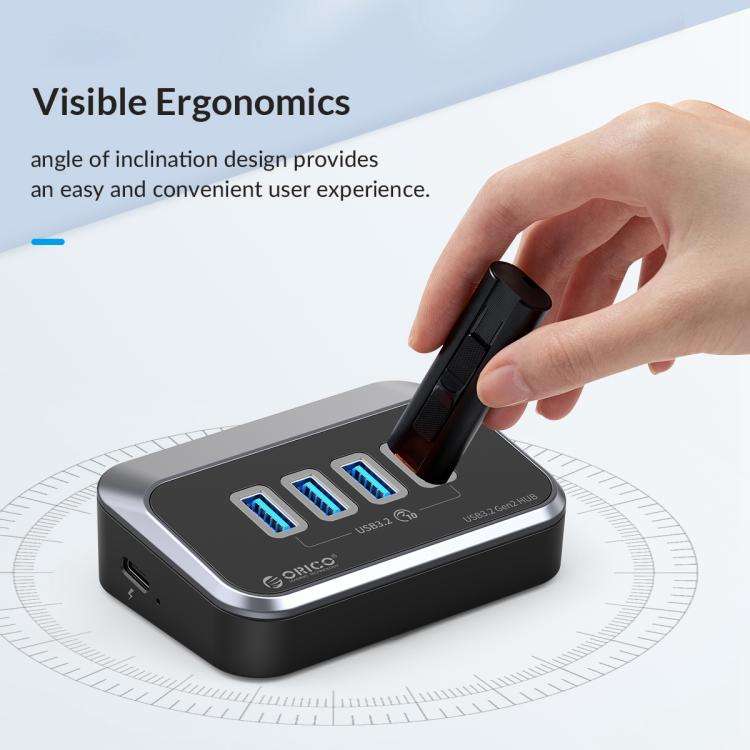 ORICO M32A2C-G2 4 in 1 Type-C to Dual Type-C and Dual USB3.2 Docking Hub(Black)