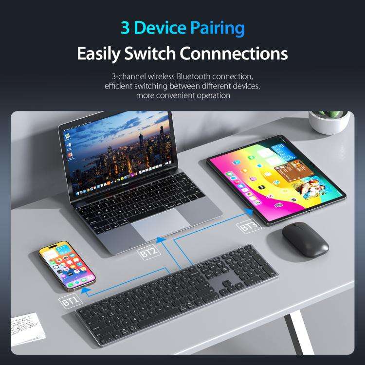 DUX DUCIS LK Series Portable Universal Wireless Keyboard(Black)