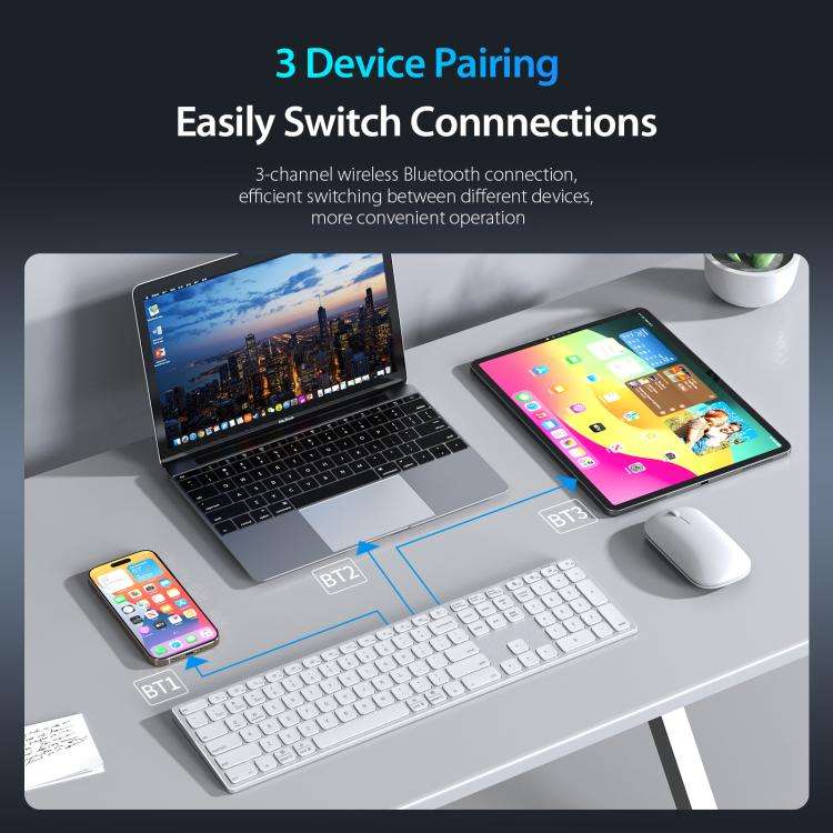 DUX DUCIS LK Series Portable Universal Wireless Keyboard(White)