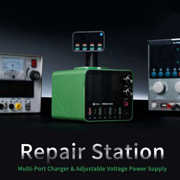 2UUL PC01 POWER MAX 200W Multi-Port Charger Adjustable Voltage Power Supply, Plug:EU Plug