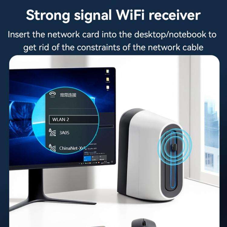Yesido WP10 WiFi Wireless Dongle 150Mbps High Speed USB Wireless Adapter(Black)