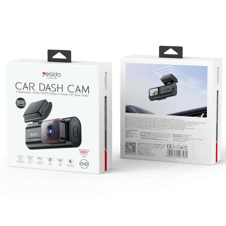 Yesido KM21 1K HD Camera Car Driving Recorder with 1.47 inch Screen(Black)