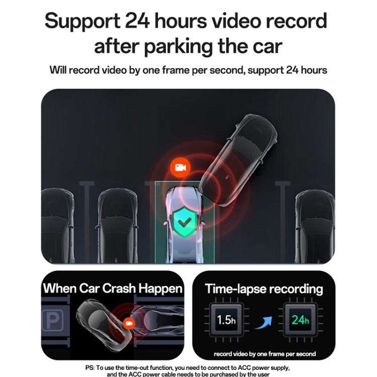 Yesido KM21 1K HD Camera Car Driving Recorder with 1.47 inch Screen(Black)