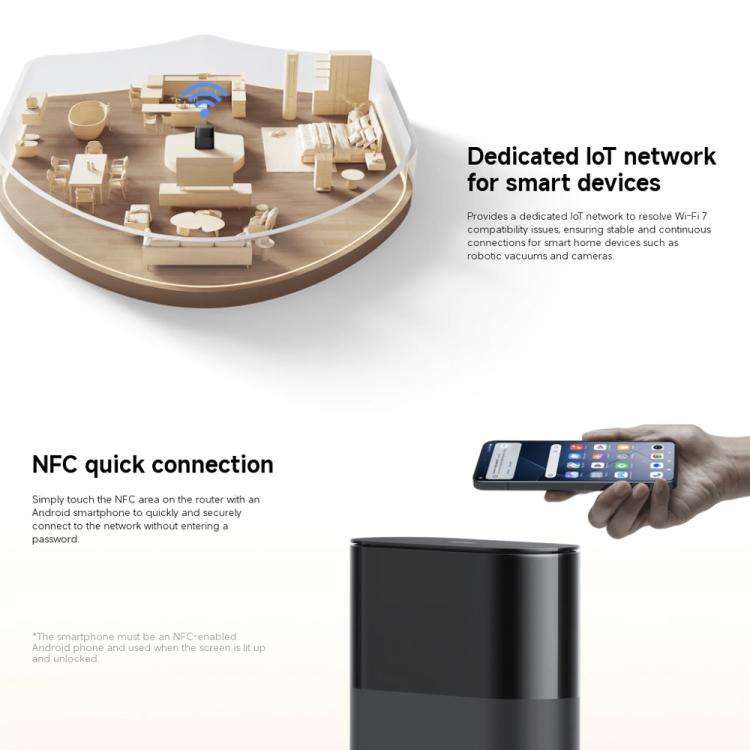 Xiaomi Whole Home Router BE3600 Pro WiFi 7 Bluetooth Mesh Gateway 2.5G Port Dual Band, US Plug(Grey)