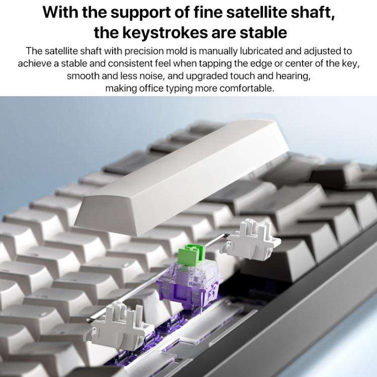 Xiaomi Mechanical Keyboard MK71 Pro Wired / 2.4G / Bluetooth Triple Mode Gaming Keyboard(Moon Rock)
