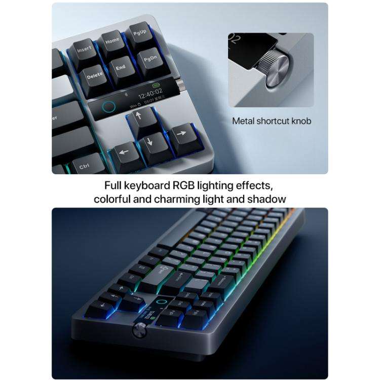 Xiaomi Mechanical Keyboard MK71 Pro Wired / 2.4G / Bluetooth Triple Mode Gaming Keyboard(Moon Rock)
