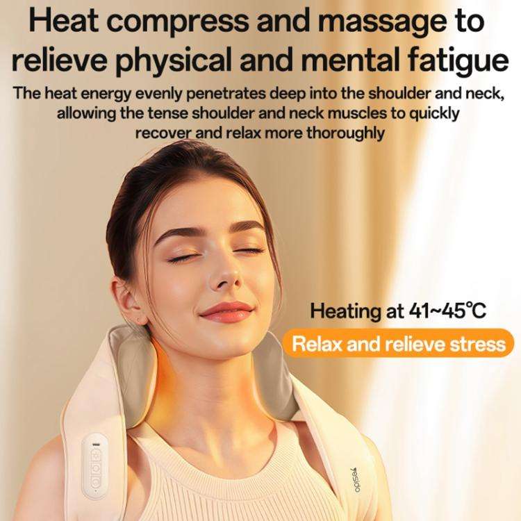 Yesido MG11 3 Modes Adjustable Width Neck and Shoulder Massager(White)