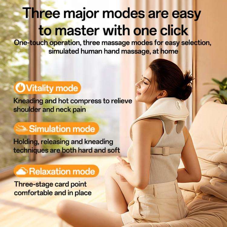 Yesido MG11 3 Modes Adjustable Width Neck and Shoulder Massager(White)