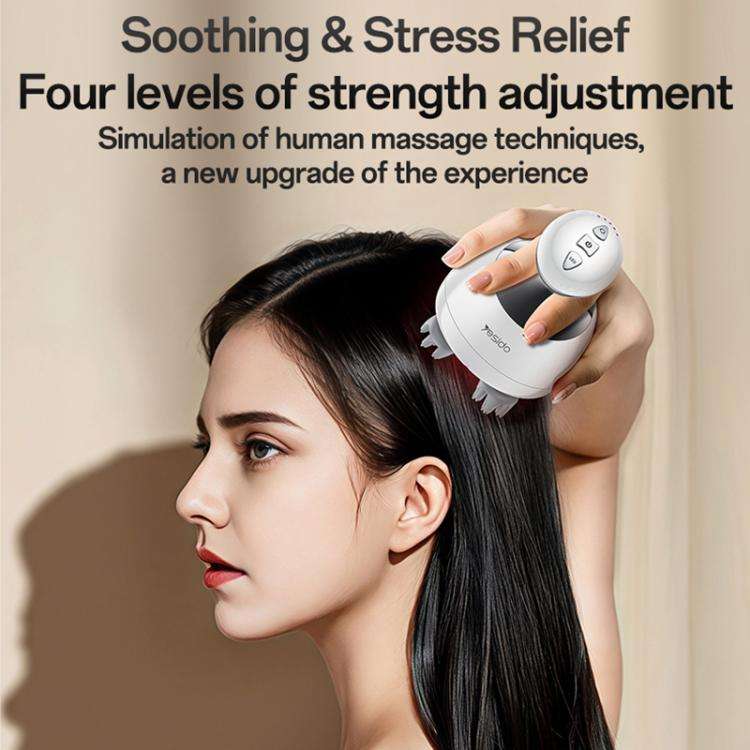 Yesido MG12 IPX7 Waterproof Intelligent Head Massager Care Instrument(White)