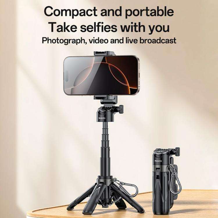 Yesido SF29 Foldable Tripod Bluetooth Selfie Stick(Black)