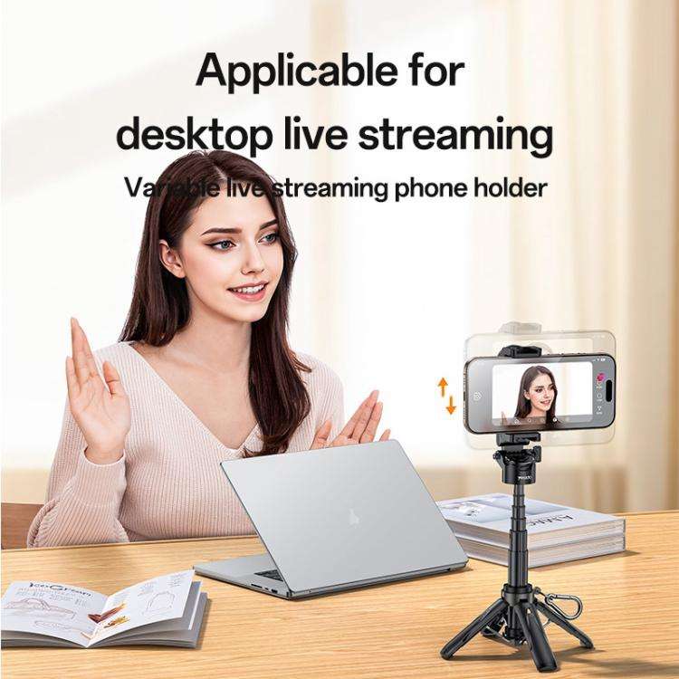 Yesido SF29 Foldable Tripod Bluetooth Selfie Stick(Black)