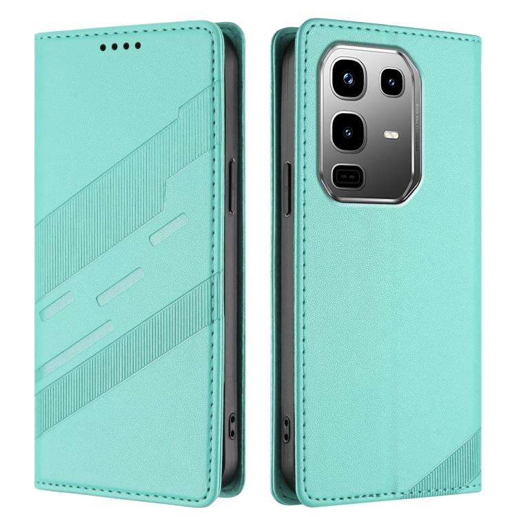 For Infinix Note 50 Pro+ 5G Embossed Multi-functional Wallet Retro Leather Phone Case(Mint Green)