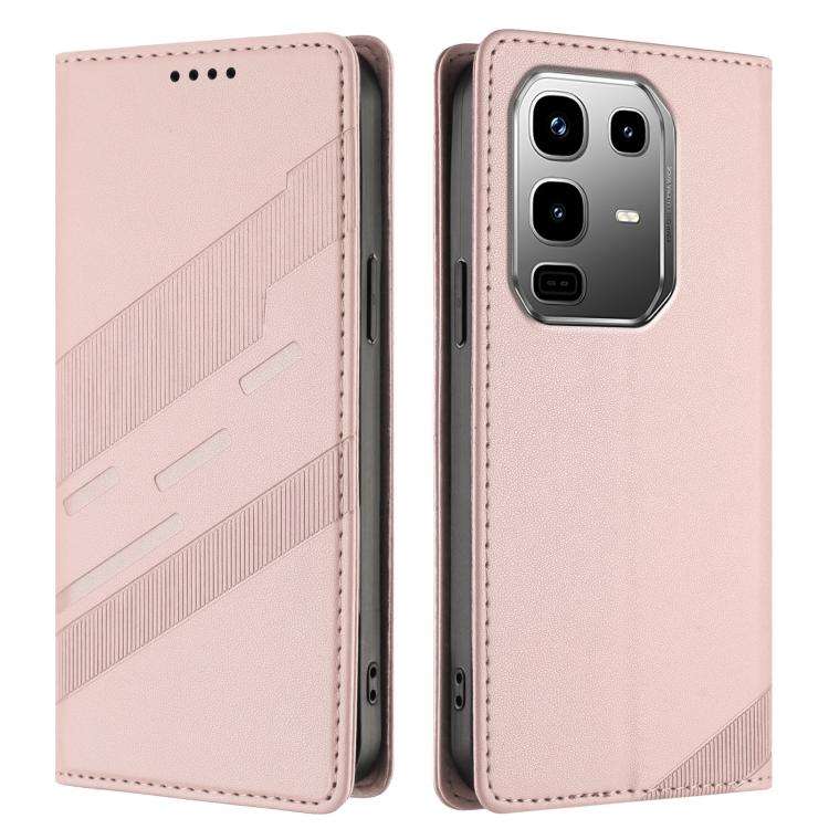 For Infinix Note 50 Pro+ 5G Embossed Multi-functional Wallet Retro Leather Phone Case(Pink)
