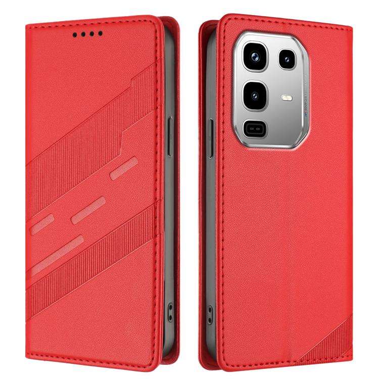 For Infinix Note 50 Pro 4G Embossed Multi-functional Wallet Retro Leather Phone Case(Red)