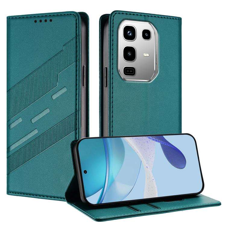 For Infinix Note 50 Pro 4G Embossed Multi-functional Wallet Retro Leather Phone Case(Dark Green)