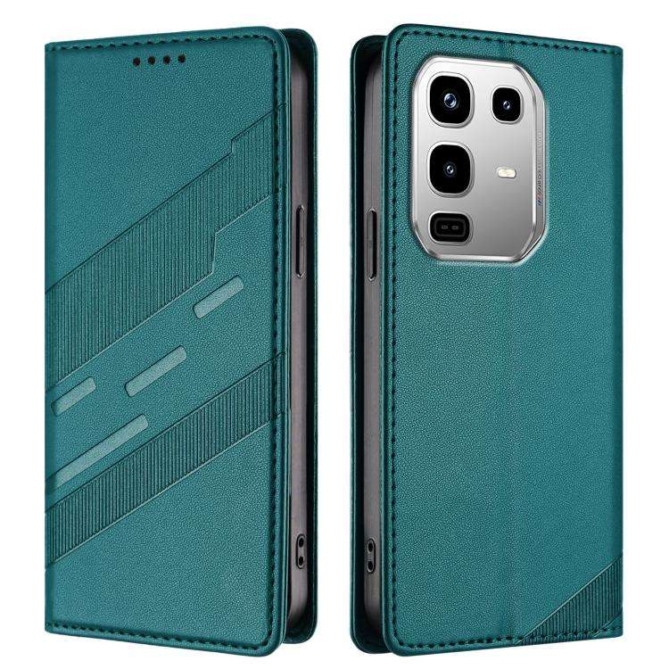 For Infinix Note 50 Pro 4G Embossed Multi-functional Wallet Retro Leather Phone Case(Dark Green)