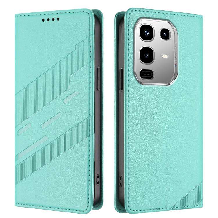 For Infinix Note 50 Pro 4G Embossed Multi-functional Wallet Retro Leather Phone Case(Mint Green)