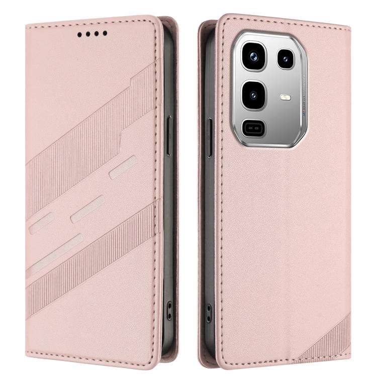 For Infinix Note 50 Pro 4G Embossed Multi-functional Wallet Retro Leather Phone Case(Pink)