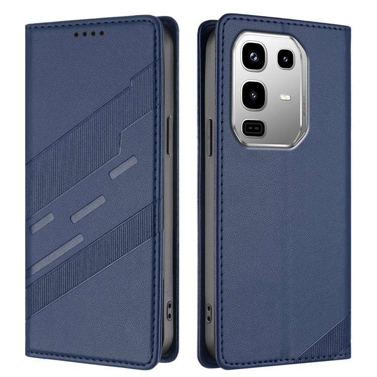 For Infinix Note 50 Pro 4G Embossed Multi-functional Wallet Retro Leather Phone Case(Dark Blue)