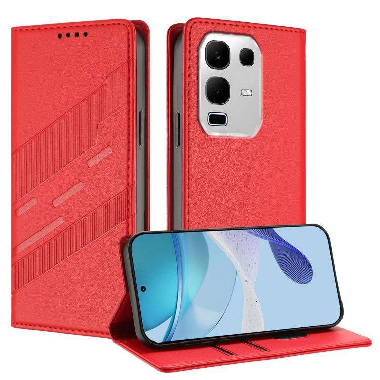 For Infinix Note 50s 5G Embossed Multi-functional Wallet Retro Leather Phone Case(Red)