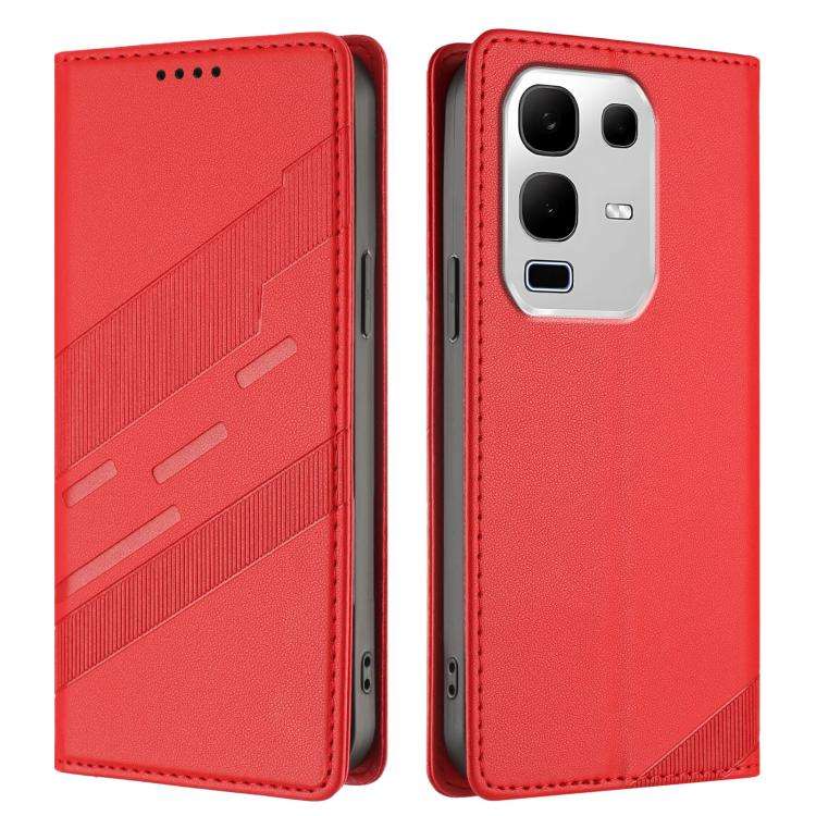 For Infinix Note 50s 5G Embossed Multi-functional Wallet Retro Leather Phone Case(Red)