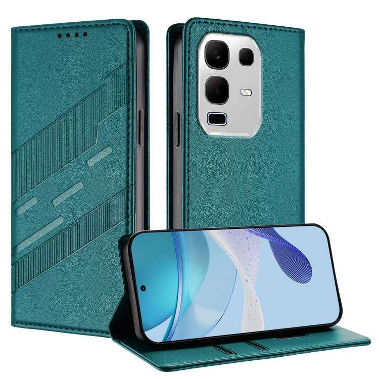 For Infinix Note 50s 5G Embossed Multi-functional Wallet Retro Leather Phone Case(Dark Green)