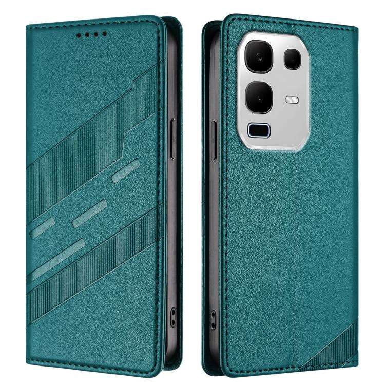 For Infinix Note 50s 5G Embossed Multi-functional Wallet Retro Leather Phone Case(Dark Green)