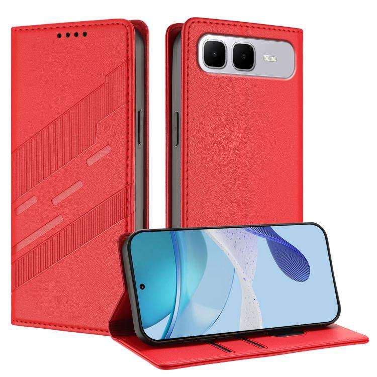 For Infinix Smart 10 Plus 4G Embossed Multi-functional Wallet Retro Leather Phone Case(Red)