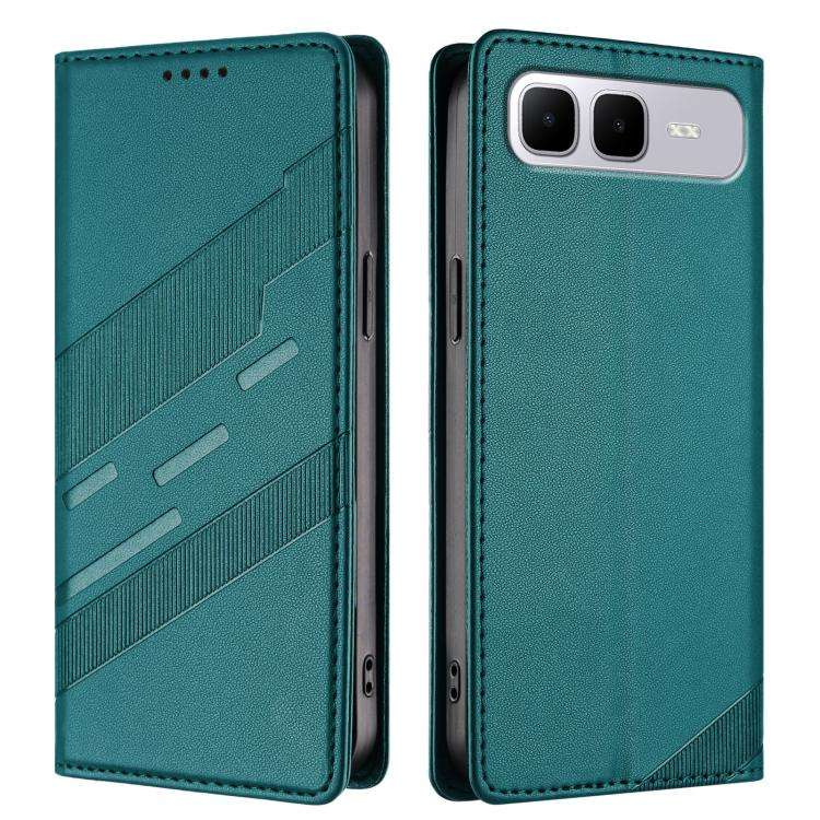 For Infinix Smart 10 Plus 4G Embossed Multi-functional Wallet Retro Leather Phone Case(Dark Green)