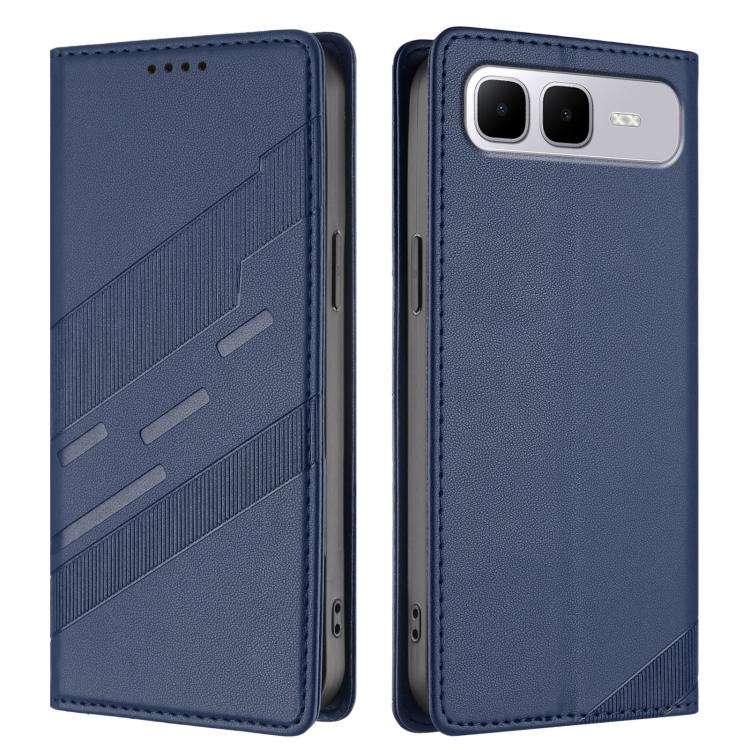 For Infinix Smart 10 Plus 4G Embossed Multi-functional Wallet Retro Leather Phone Case(Dark Blue)