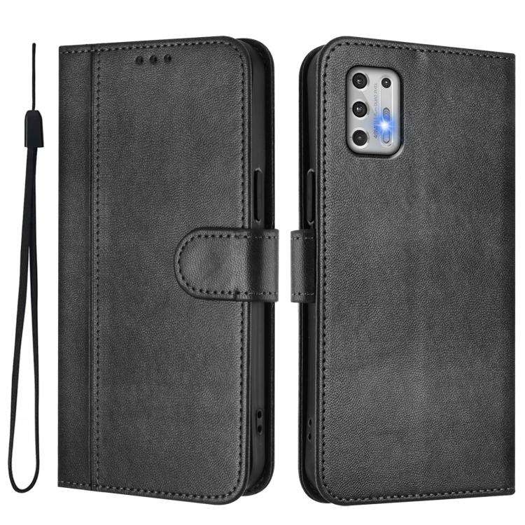 For Motorola Moto G Stylus 4G 2021 Line Splicing Buckle Retro Leather Phone Case(Black)