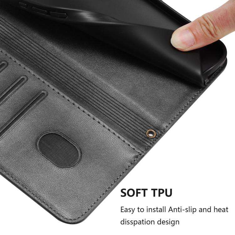 For Motorola Moto G05 / E15 Line Splicing Buckle Retro Leather Phone Case(Black)