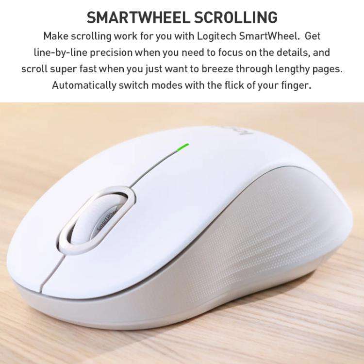 Logitech M550 Bluetooth 2.4G Wireless Dual Mode Silent Mouse(White)