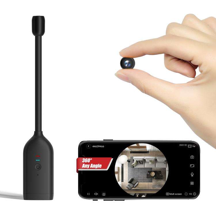 QJ700 1080P HD WiFi Panoramic 360-degree Snake Tube Camera, Support Motion Detection(Black)