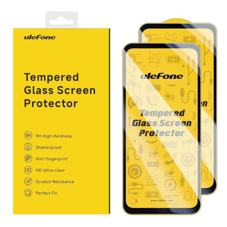 For Ulefone Armor X16 / X16 Pro 2pcs / Pack Ulefone 9H HD Anti Fingerprint Tempered Glass Screen ...